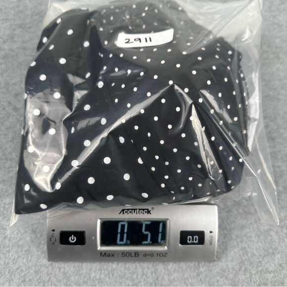 Energie Polka Dot Halter Top Womens XL Black & White Stretch Attached Bra Retro - Picture 15 of 15